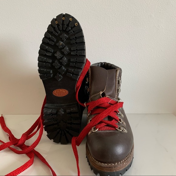 MATTERHORN SIZE 6 LEATHER HIKING/WORK BOOTS 100% LEATHER, STEEL TOE - Picture 3 of 9